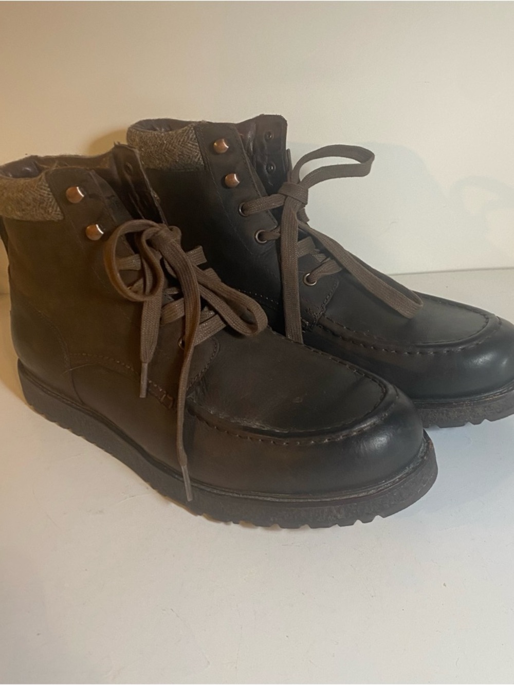 UGG Merrick Brown Leather Waterproof Boot Size 12